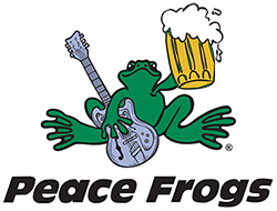 Peace Frogs Blues and beer logo
